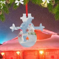 Sublimation double-side MDF Christmas Ornaments-snowman