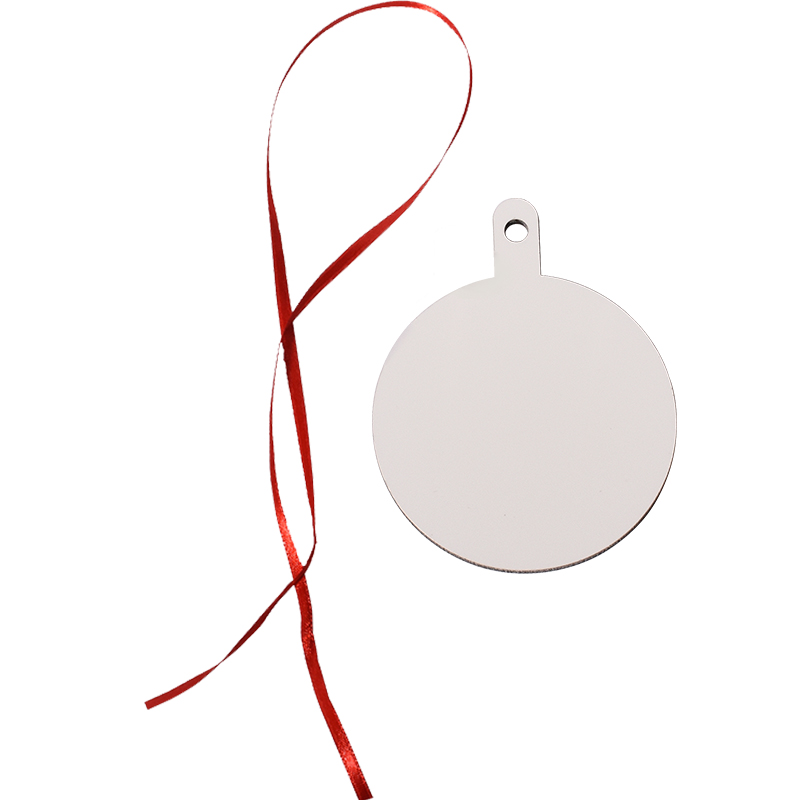 Sublimation double-side MDF Christmas Ornaments-round