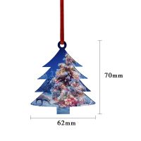 Sublimation double-side MDF Christmas Ornaments-tree