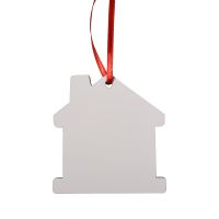 Sublimation double-side MDF Christmas Ornaments-house