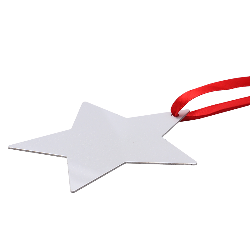 Sublimation Double-side Aluminum  Christmas Ornaments-star