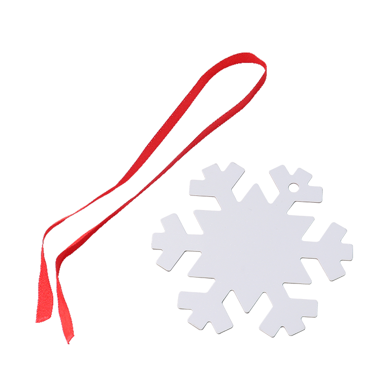 Sublimation Double-side Aluminum Christmas Ornaments-snowflake