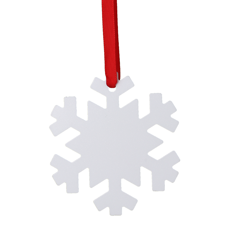 Sublimation Double-side Aluminum Christmas Ornaments-snowflake