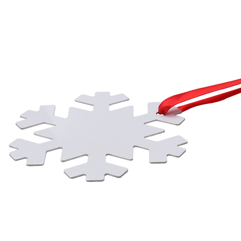 Sublimation Double-side Aluminum Christmas Ornaments-snowflake