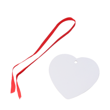 Sublimation Double-side Aluminum Christmas Ornaments-heart