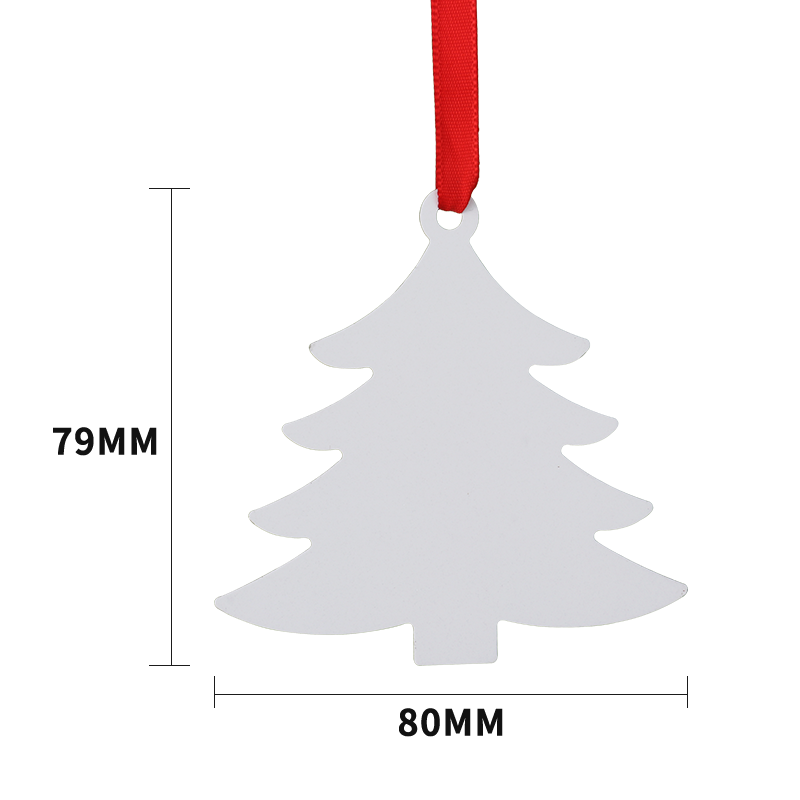 Sublimation Double-side Aluminum Christmas Ornaments-tree