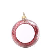 Sublimation Blank 8cm Christmas Ornaments Plastic Ball-purple