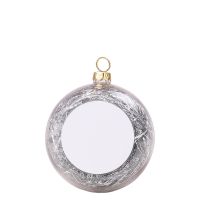 Sublimation Blank 8cm Christmas Ornaments Plastic Ball-purple