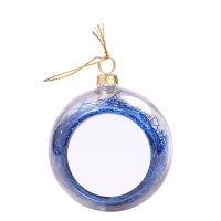 Sublimation Blank 8cm Christmas Ornaments Plastic Ball-purple