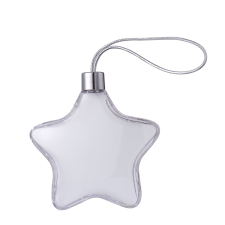 Sublimation Blank Clear Plastic Christmas Ornaments Ball -star