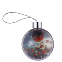 Sublimation Blank Clear Plastic Christmas Ornaments Ball -Double Sided