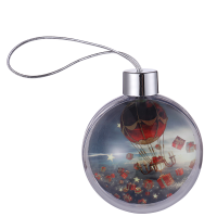Sublimation Blank Clear Plastic Christmas Ornaments Ball -Double Sided