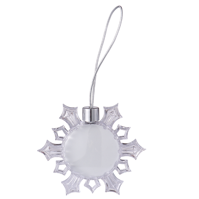 Sublimation Blank Clear Plastic Snowflake Christmas Ornaments -round