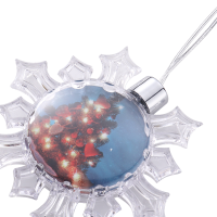 Sublimation Blank Clear Plastic Snowflake Christmas Ornaments -round