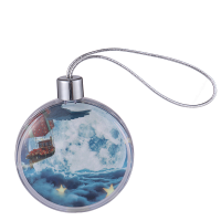 Sublimation Blank Clear Plastic Christmas Ornaments -Oblate circle