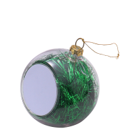 Sublimation Blank 8cm Christmas Ornaments Plastic Ball-green