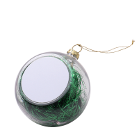 Sublimation Blank 8cm Christmas Ornaments Plastic Ball-green