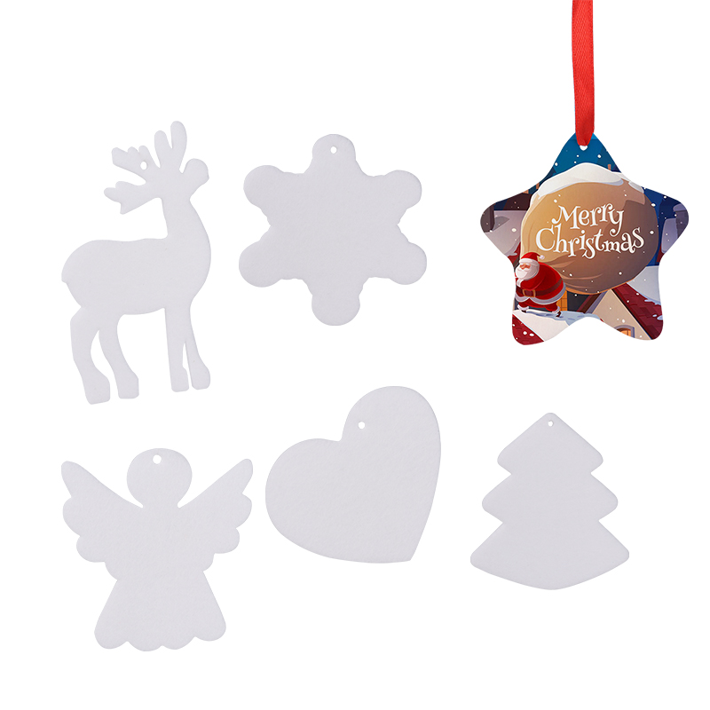 Sublimation Felt 6-Piece Christmas Pendant Set