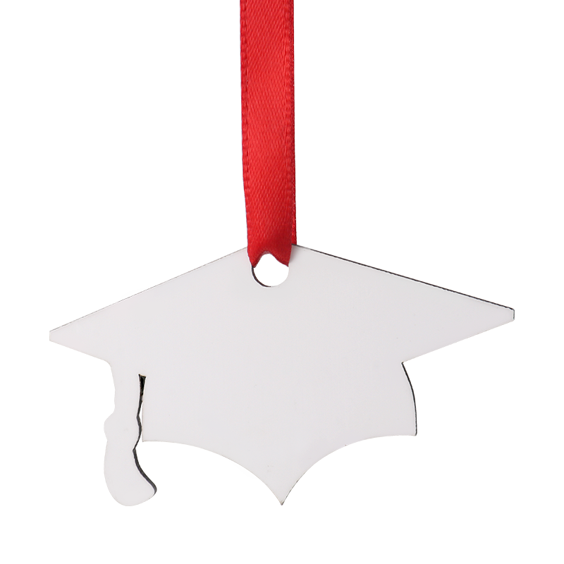 Sublimation MDF Graduation Hat Chritsmas Ornaments