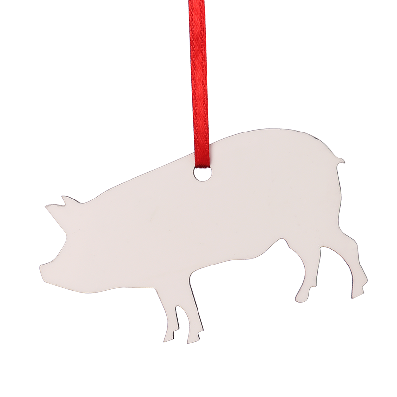 Sublimation MDF Christmas Ornaments-pig