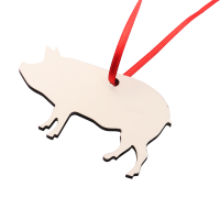 Sublimation MDF Christmas Ornaments-pig