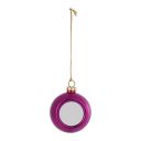 Sublimation Blank Plastic Christmas Ornaments Ball 6cm-purple