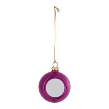 Sublimation Blank Plastic Christmas Ornaments Ball 6cm-purple