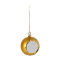 Sublimation Blank Plastic Christmas Ornaments Ball 8cm-gold