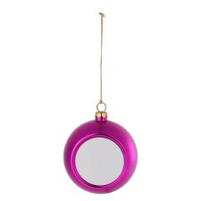 Sublimation Blank Plastic Christmas Ornaments Ball 8cm-purple