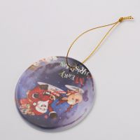 Sublimation Ceramic Christmas Ornaments-Round