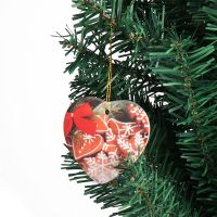 Sublimation Ceramic Christmas Ornaments-heart