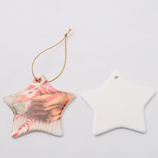 Sublimation Ceramic Christmas Ornaments-star