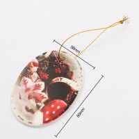 Sublimation Ceramic Christmas Ornaments-oval