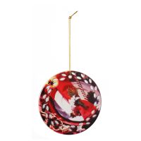 Sublimation Ceramic Christmas Ornaments-round