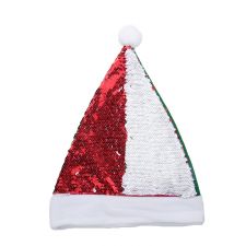 Sublimation Sequin Christmas Santa Hats-RED