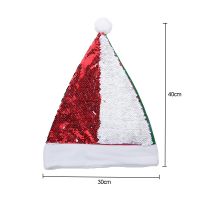 Sublimation Sequin Christmas Santa Hats-RED