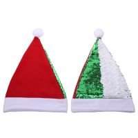 Sublimation Sequin Christmas Santa Hats-GREEN