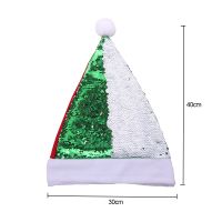 Sublimation Sequin Christmas Santa Hats-GREEN