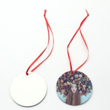 Sublimation Double-side MDF Christmas Ornaments -round