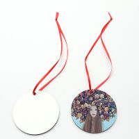 Sublimation Double-side MDF Christmas Ornaments -round