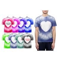 Sublimation Blank Unisex Bleached T-shirt-Heart-L