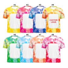 Sublimation Blank Unisex Bleached T Shirt-S