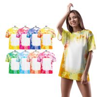 Sublimation Blank Unisex Bleached T Shirt-S