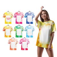 Sublimation Blank Unisex Bleached T Shirt-L