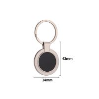 Laser Engraving Blank Circle Shape Metal Keychain-50*25*4MM