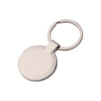 Laser Engraving Blank Circle Shape Metal Keychain-50*25*4MM