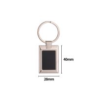 Laser Engraving Blank Rectangle Metal Keychain-40*28*4MM