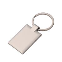 Laser Engraving Blank Rectangle Metal Keychain-40*28*4MM