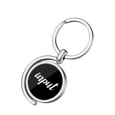 Laser Engraving Blank Metal Rotating Circle Keychain-LS20001