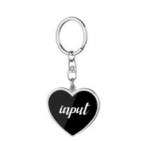 Laser Engraving Blank Metal Heart Double-sided Keychain-LS20002